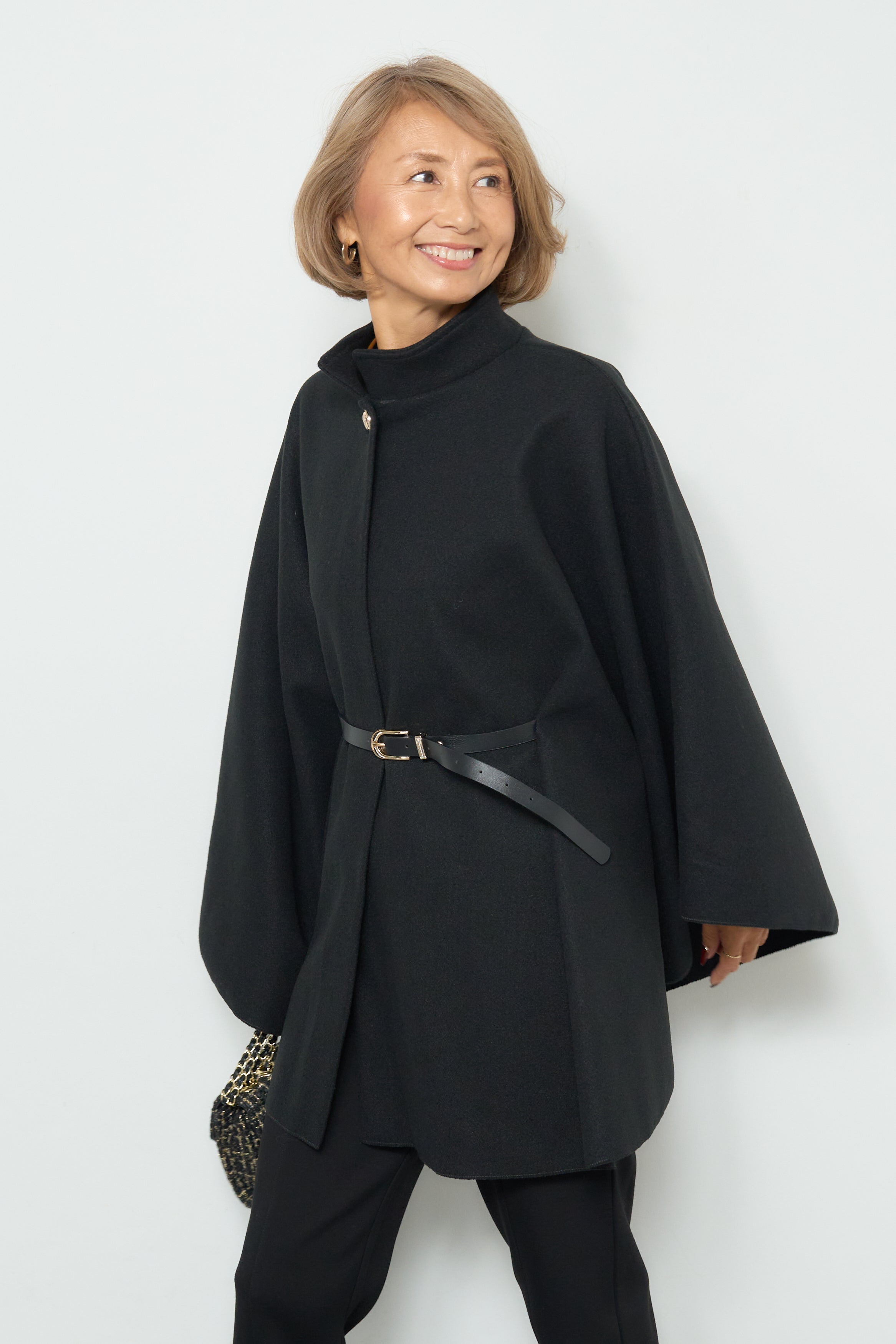 スタンドカラーケープコート – plusotoha