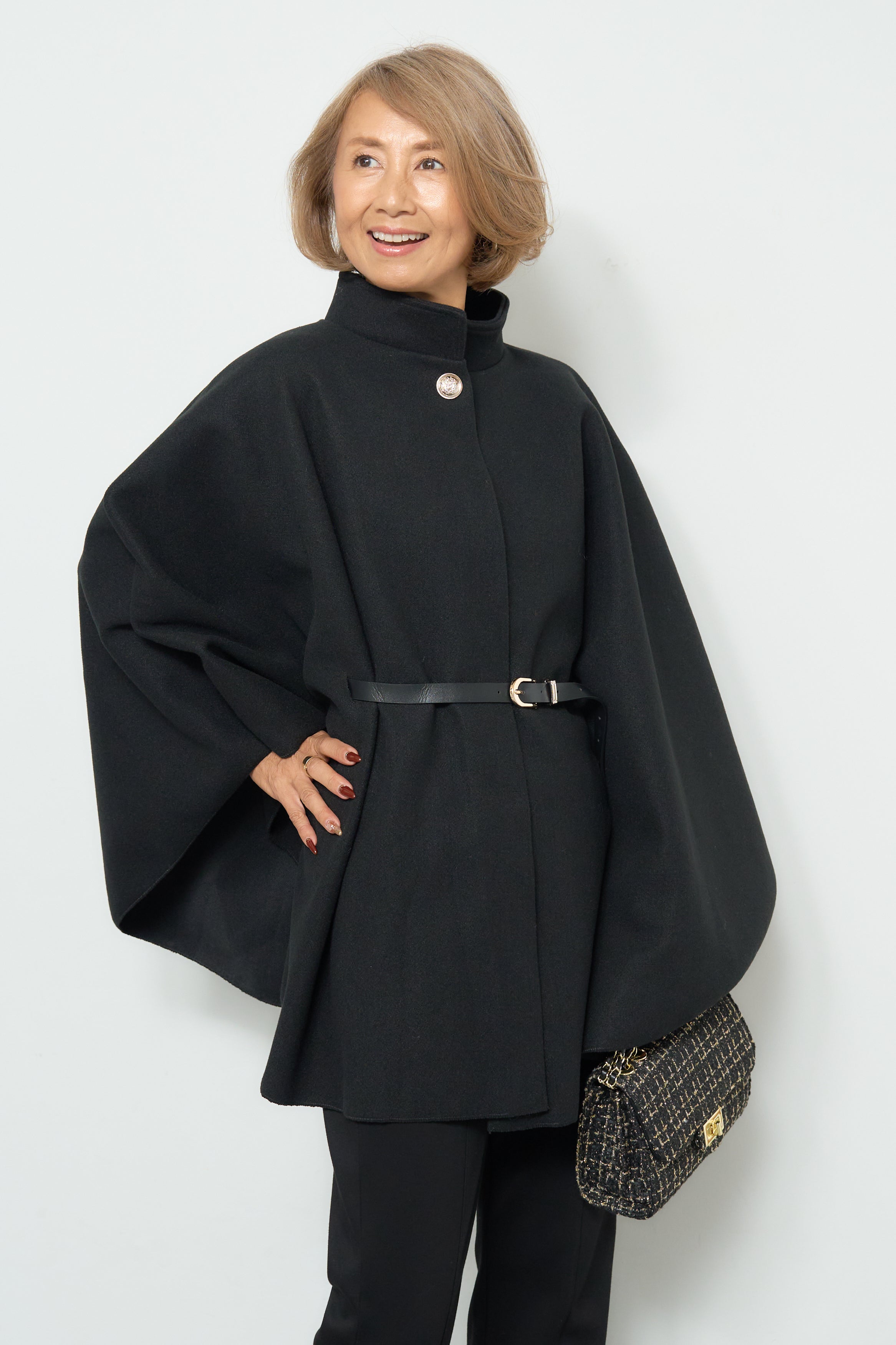 スタンドカラーケープコート – plusotoha