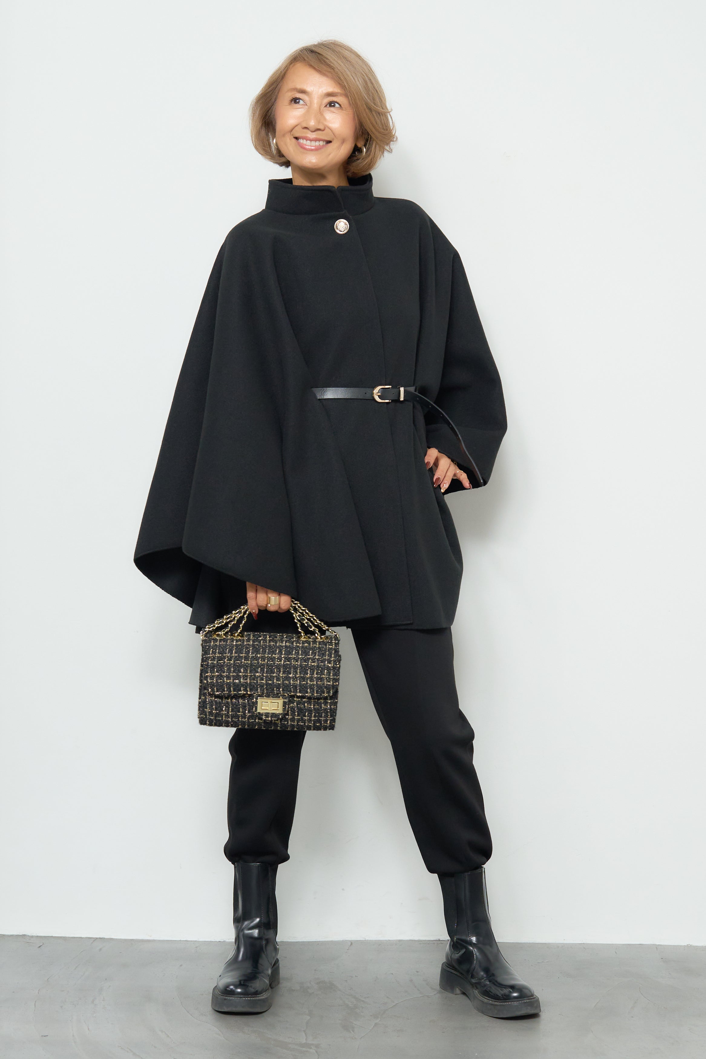 スタンドカラーケープコート – plusotoha