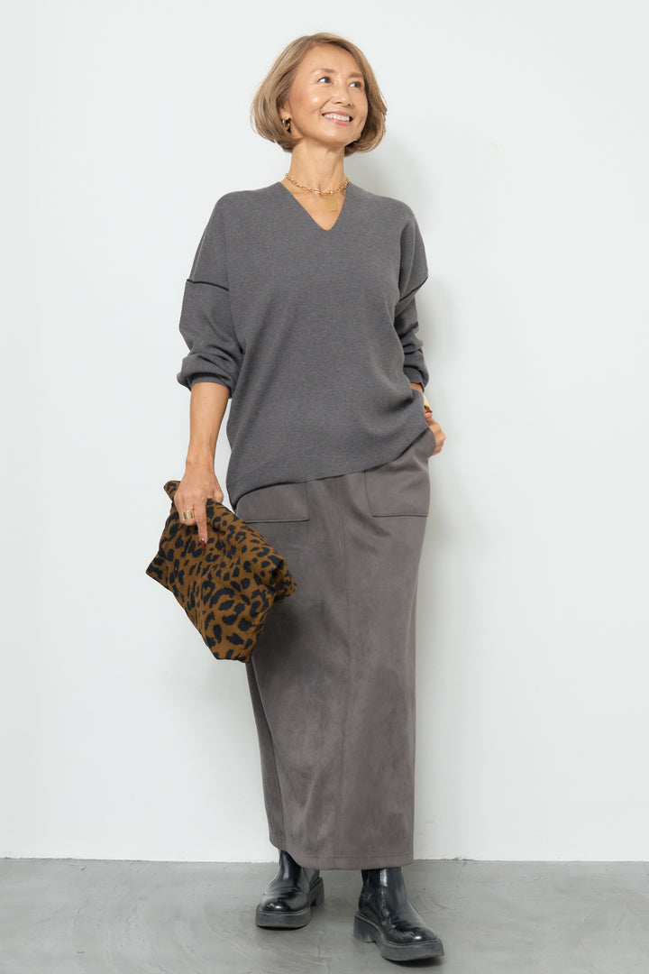 マシュマロスエードナロースカート