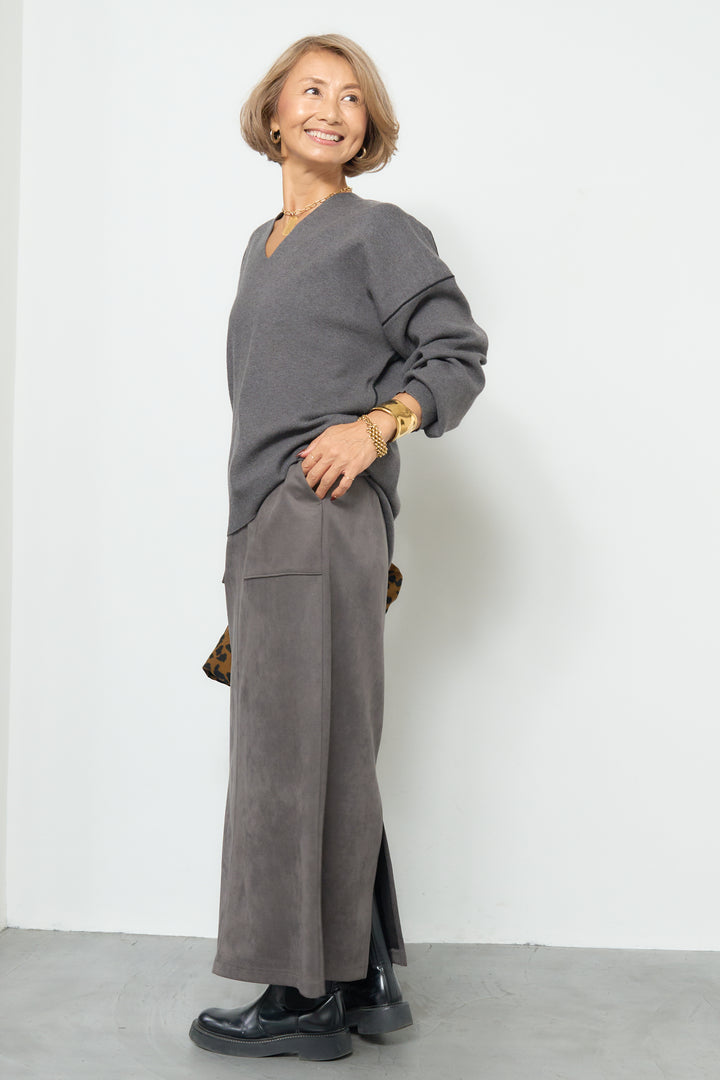 マシュマロスエードナロースカート