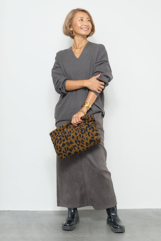 PLUS OTO.HA 防静電気 2WAYバックラインやわもちニットワンピース