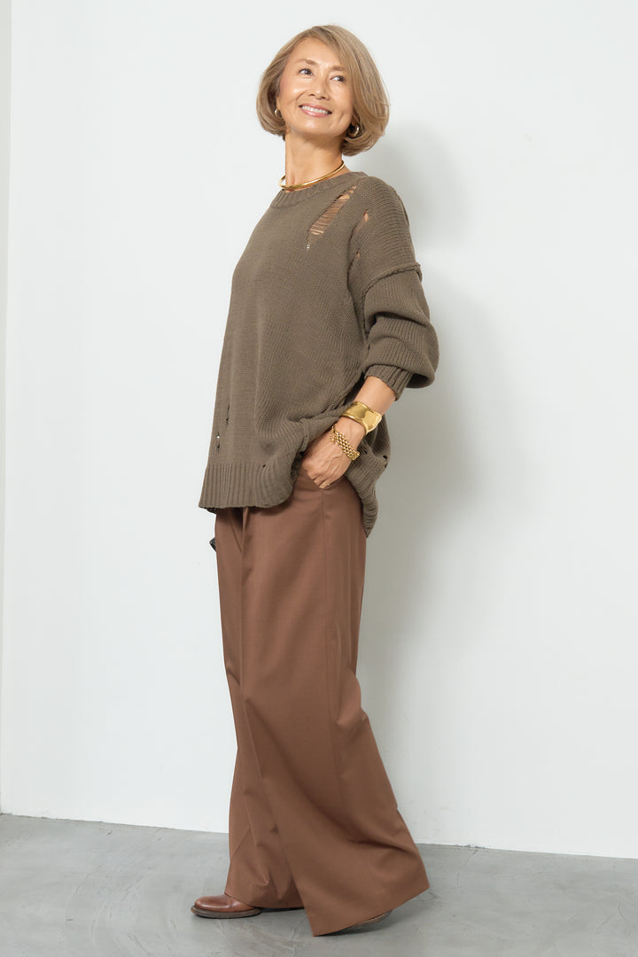 ダメージデザインニット