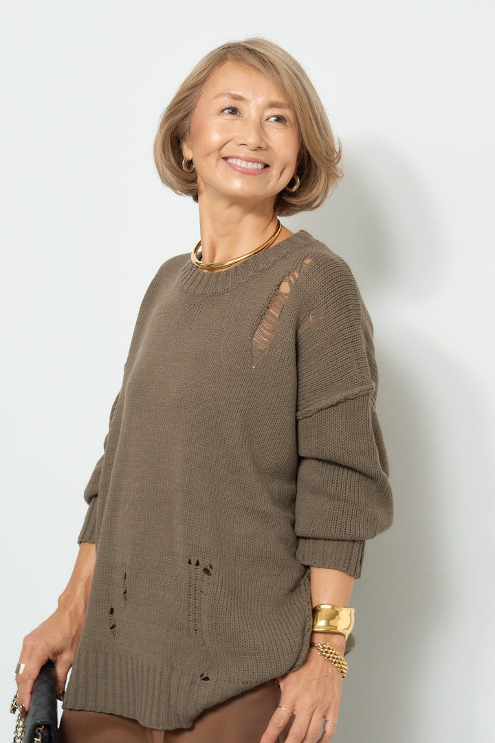 ダメージデザインニット