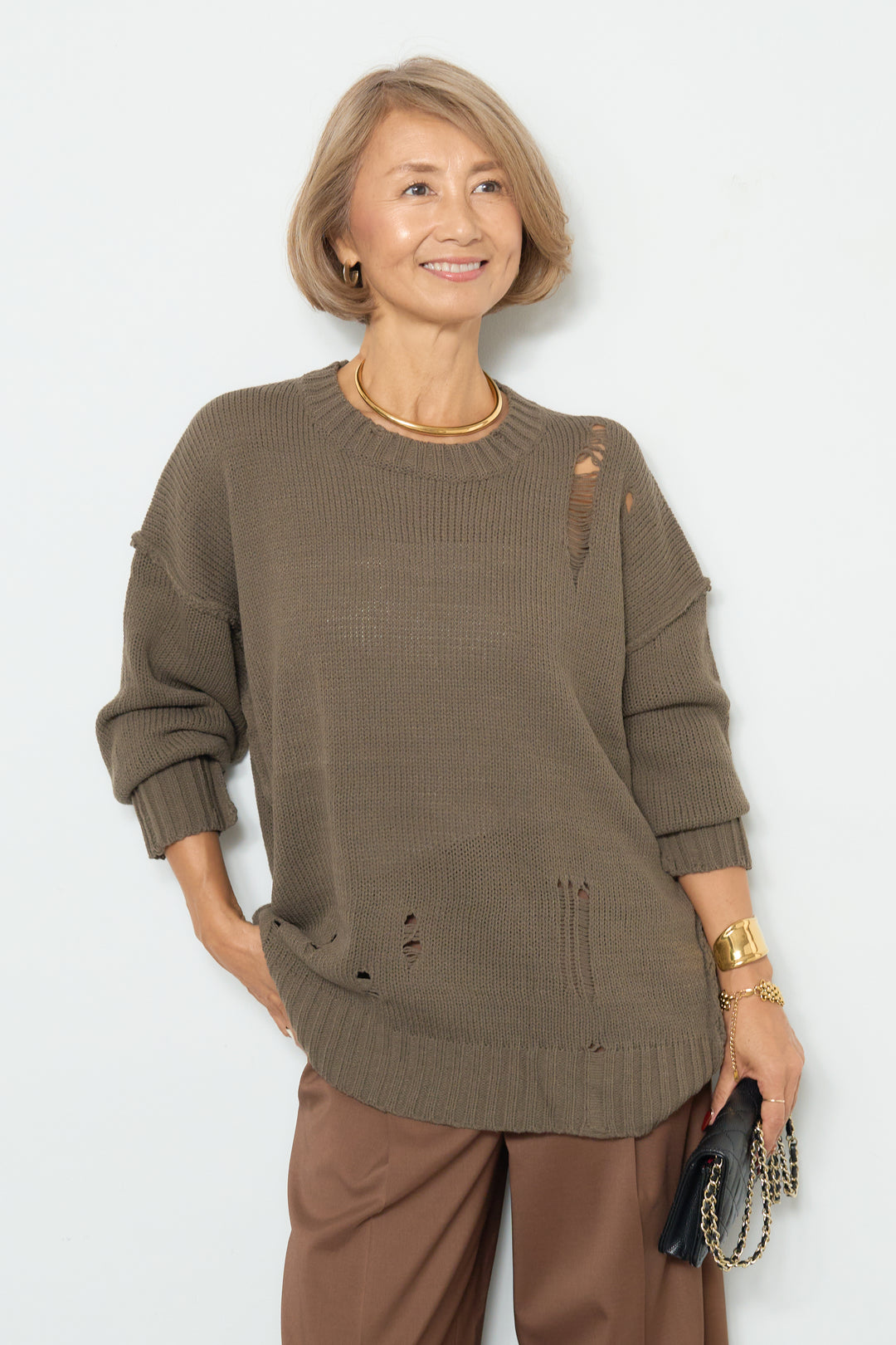 ダメージデザインニット