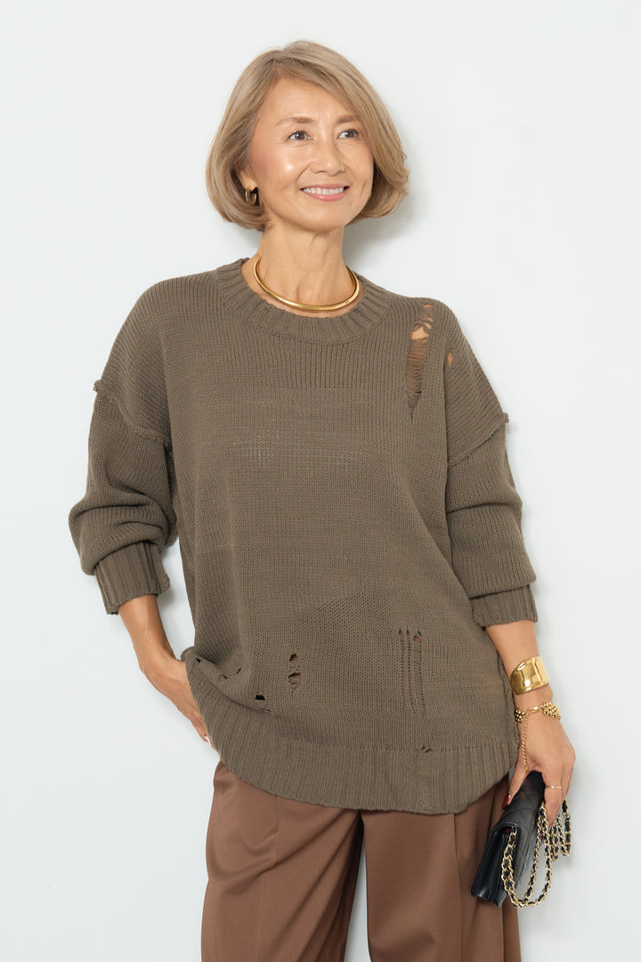 ダメージデザインニット