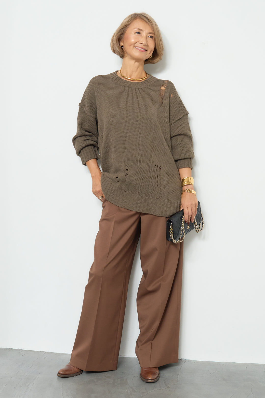 ダメージデザインニット