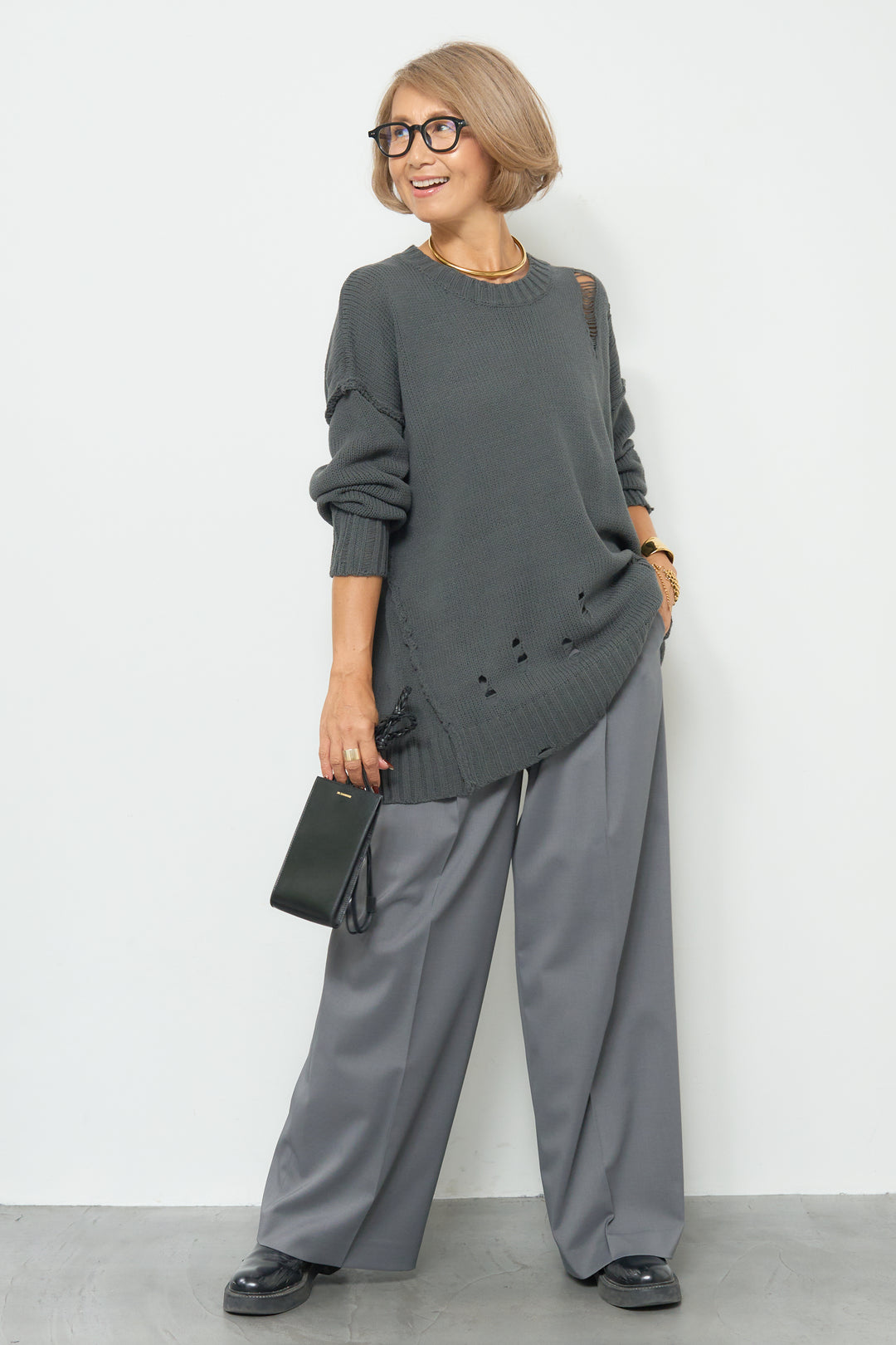 ダメージデザインニット