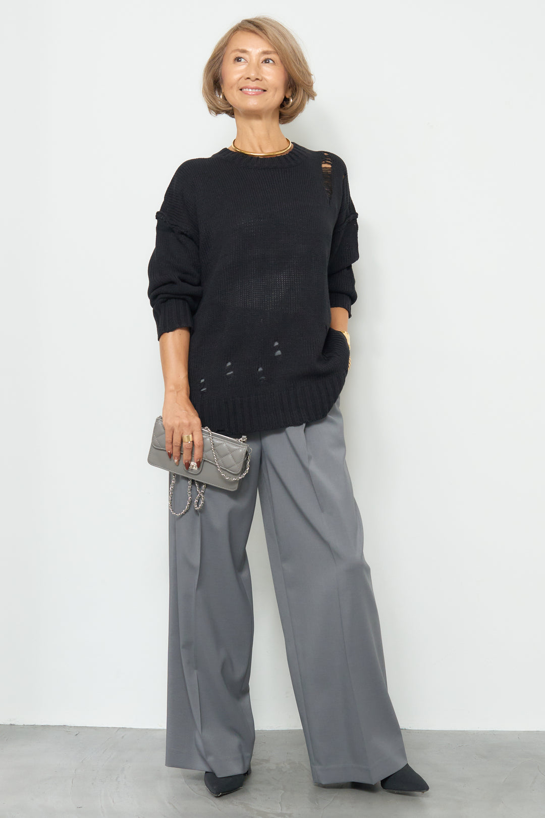 ダメージデザインニット