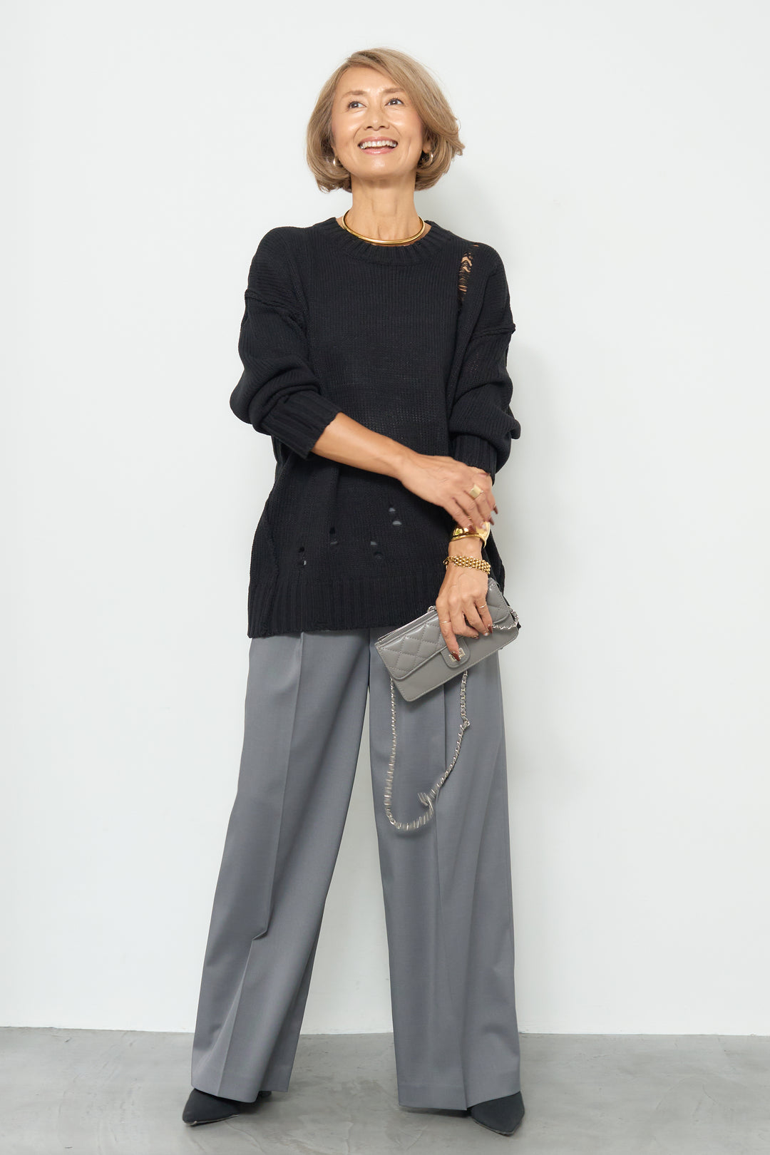 ダメージデザインニット