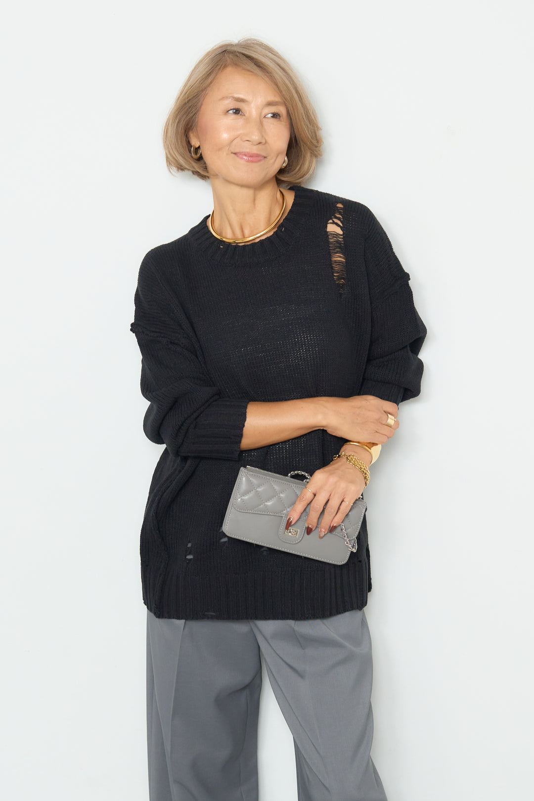 ダメージデザインニット