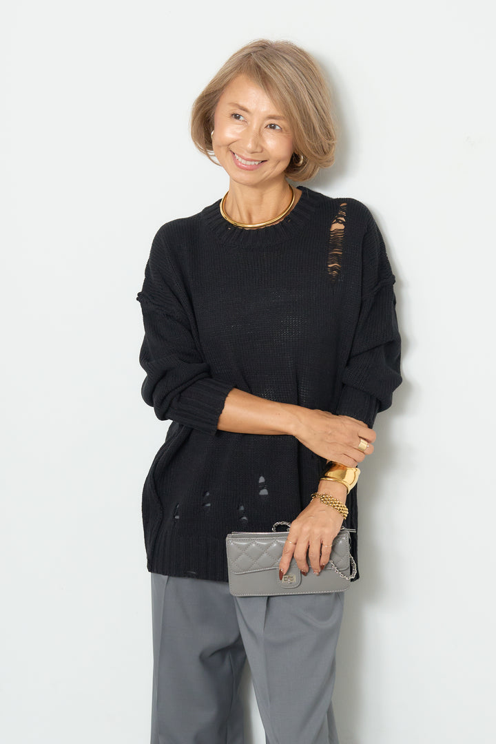 ダメージデザインニット