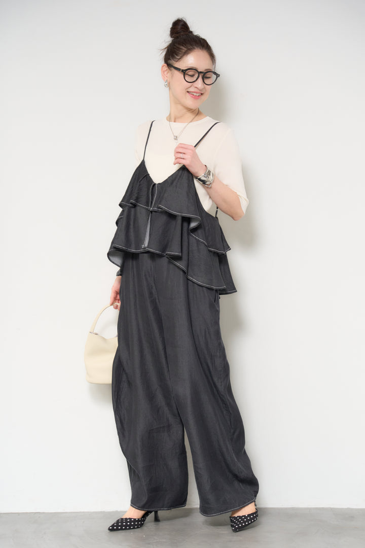 デニムフリルサロペット