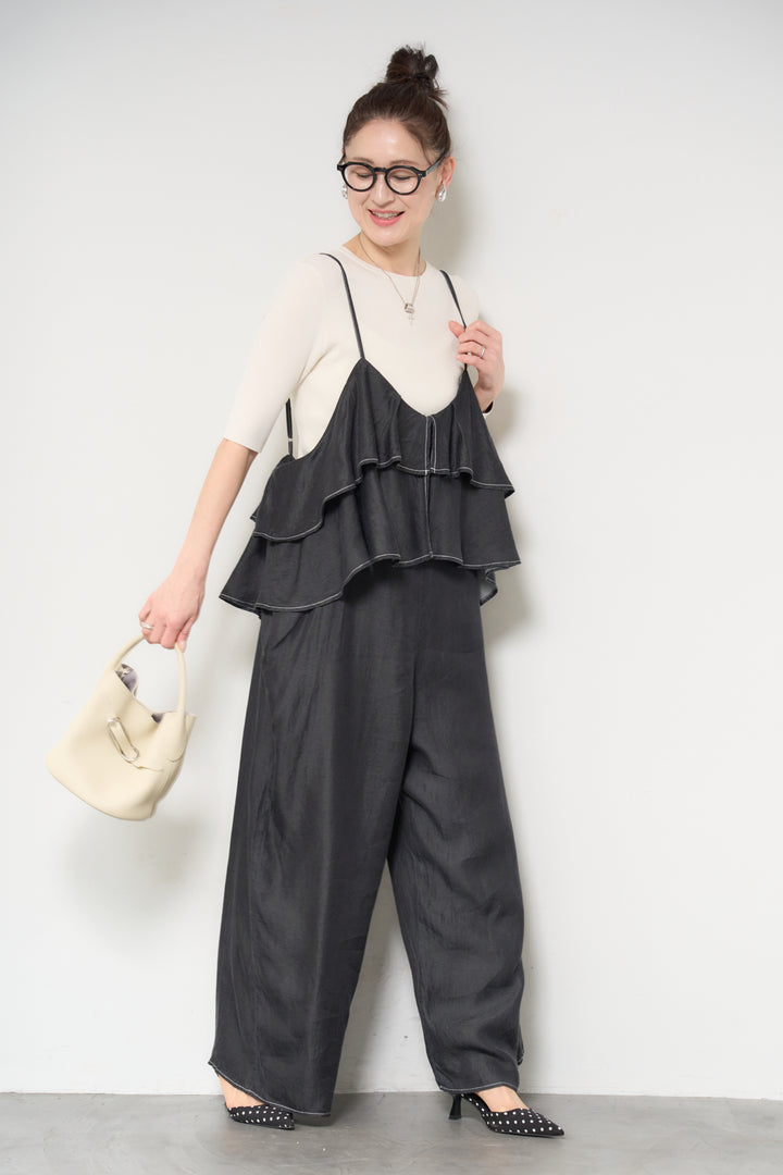 デニムフリルサロペット