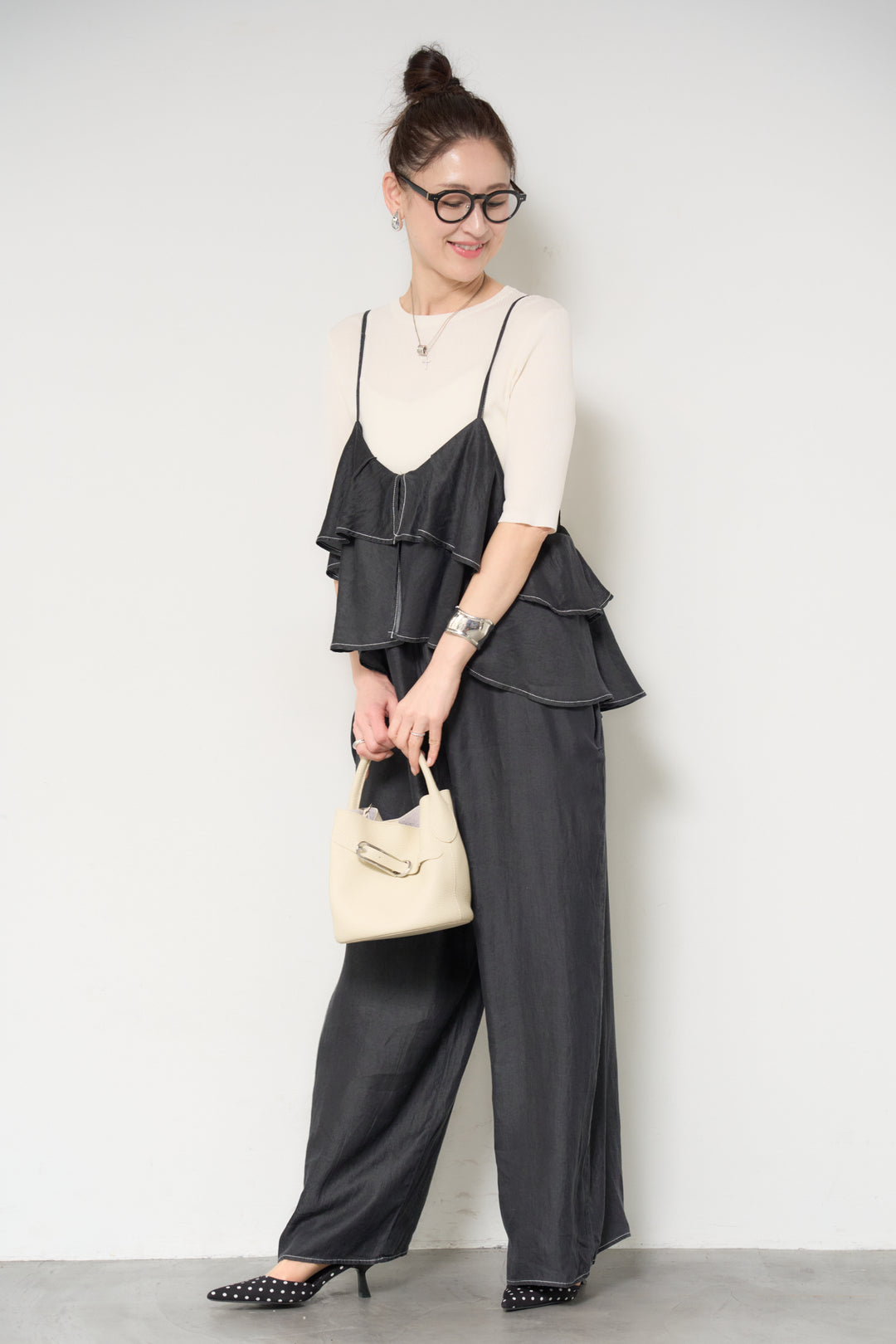 デニムフリルサロペット