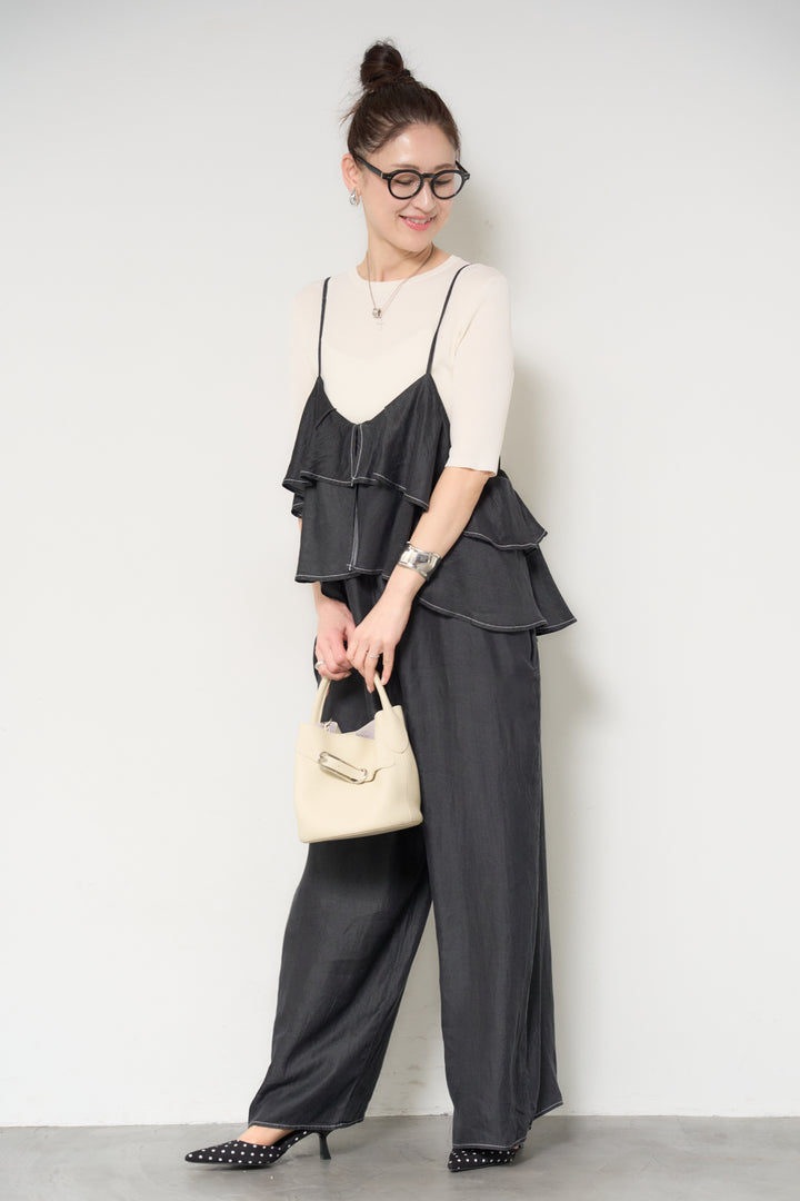 デニムフリルサロペット