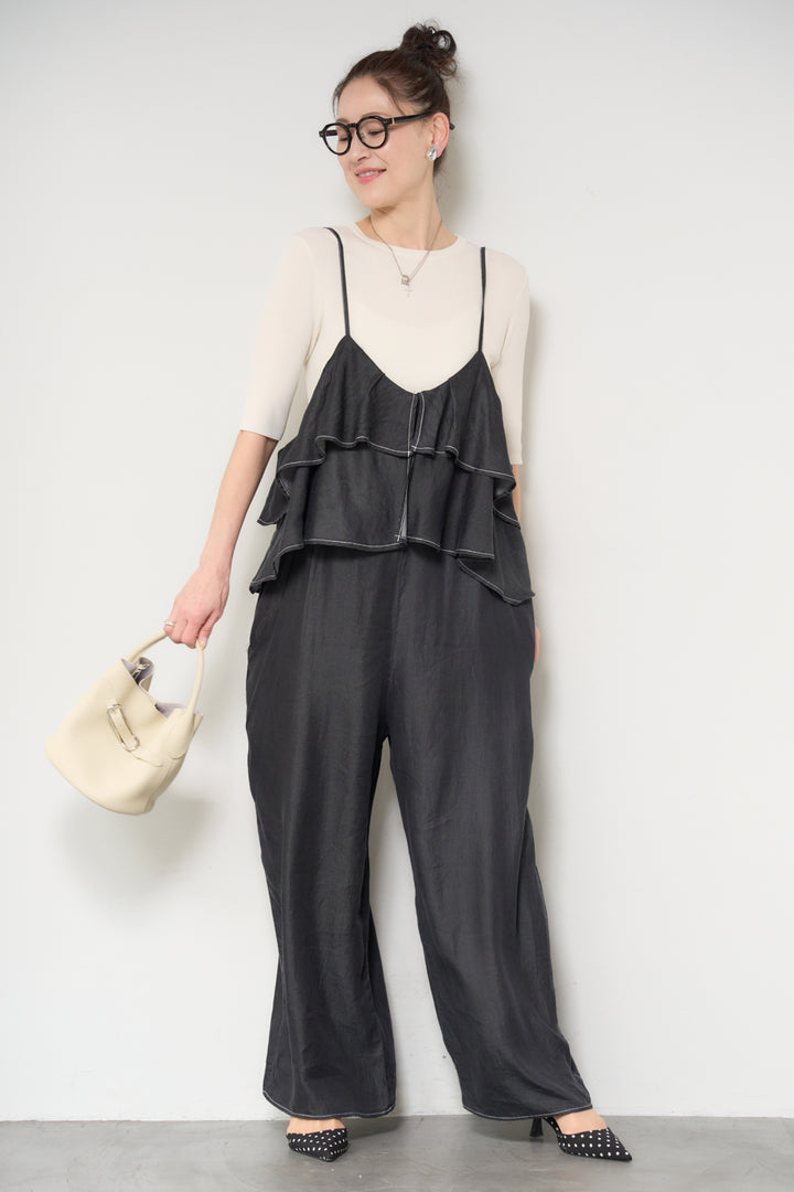 デニムフリルサロペット