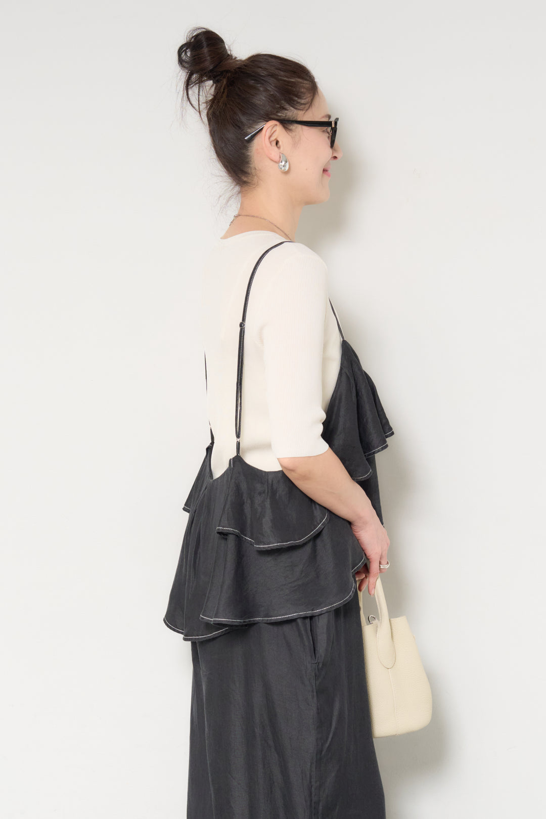 デニムフリルサロペット