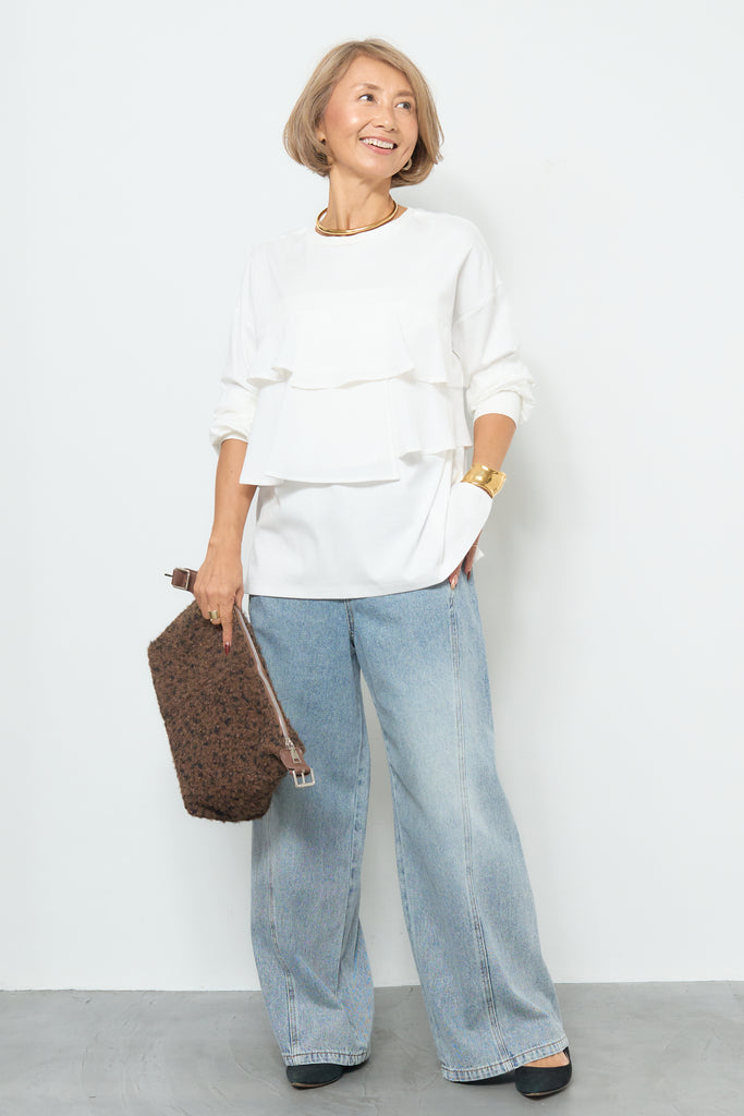 前後2WAY フリルコンシャスデザインプルオーバー – plusotoha 