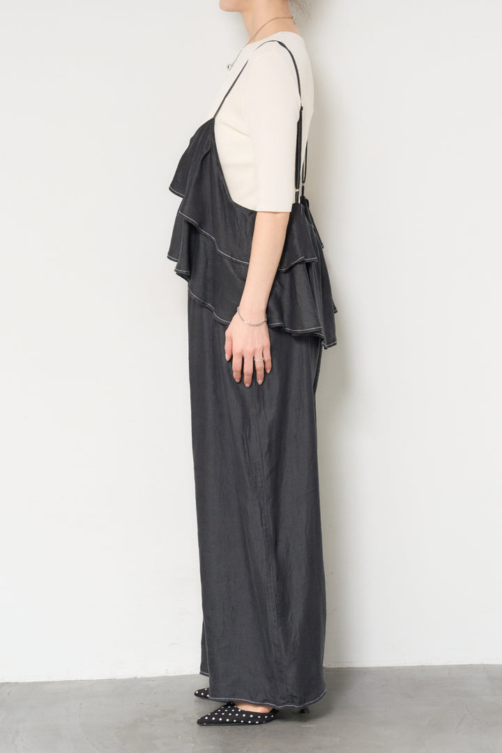 デニムフリルサロペット