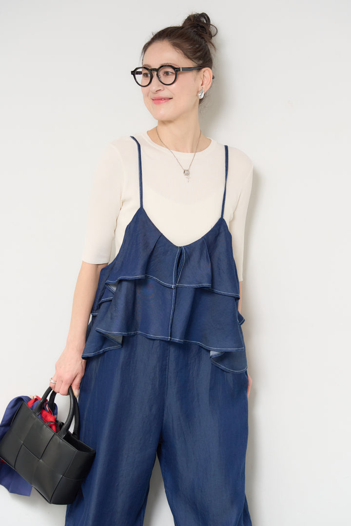 デニムフリルサロペット