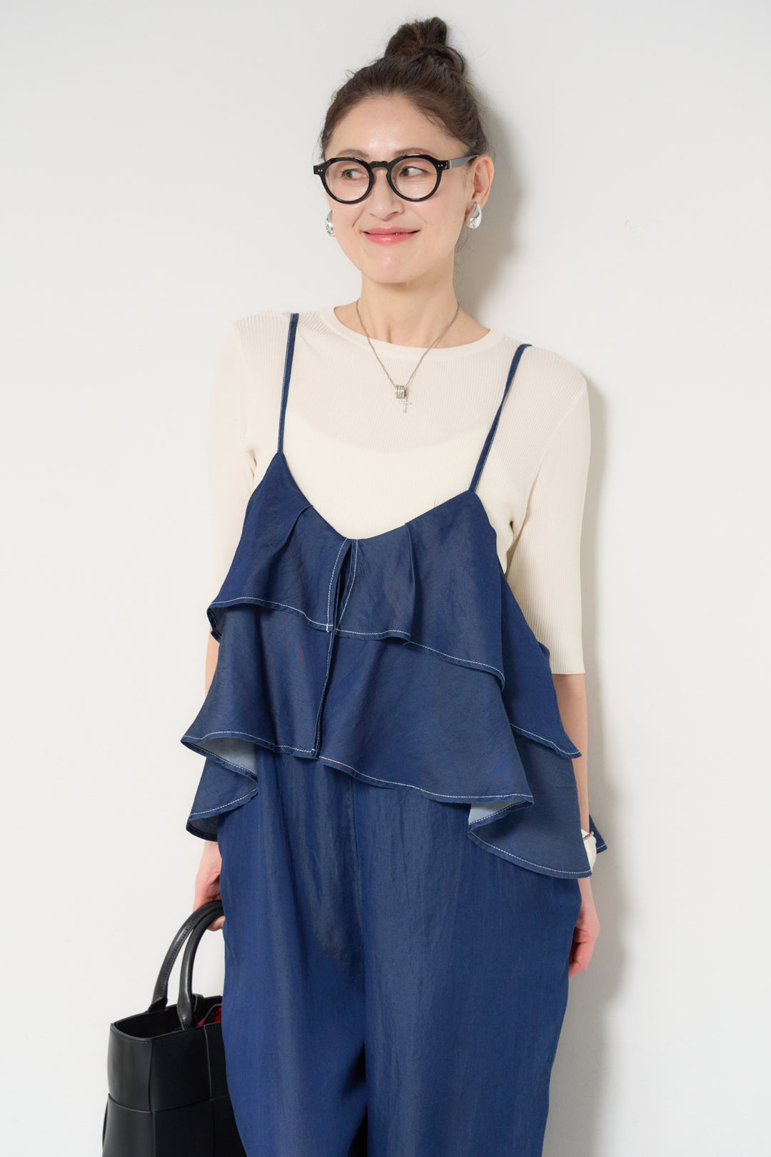 デニムフリルサロペット