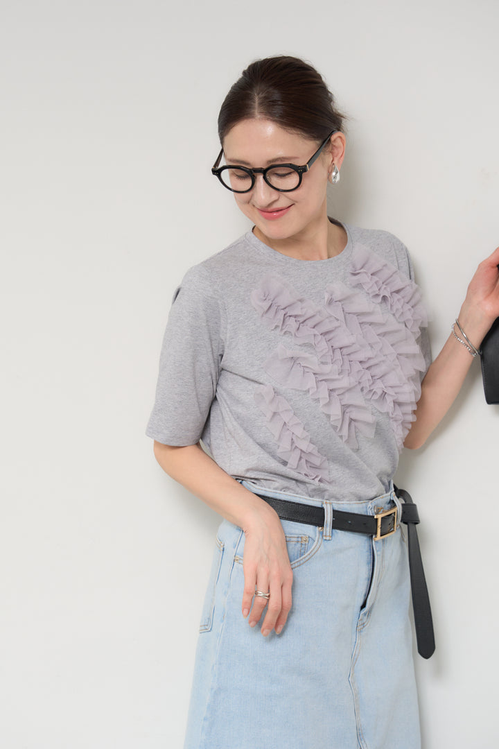 チュールフリルプルオーバー