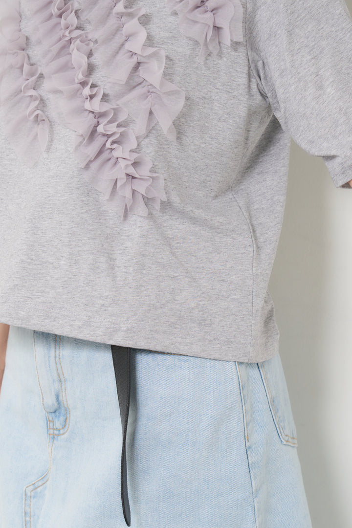 チュールフリルプルオーバー