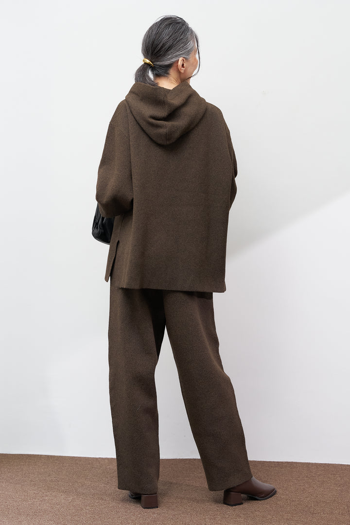 杢ニットテーパードパンツ