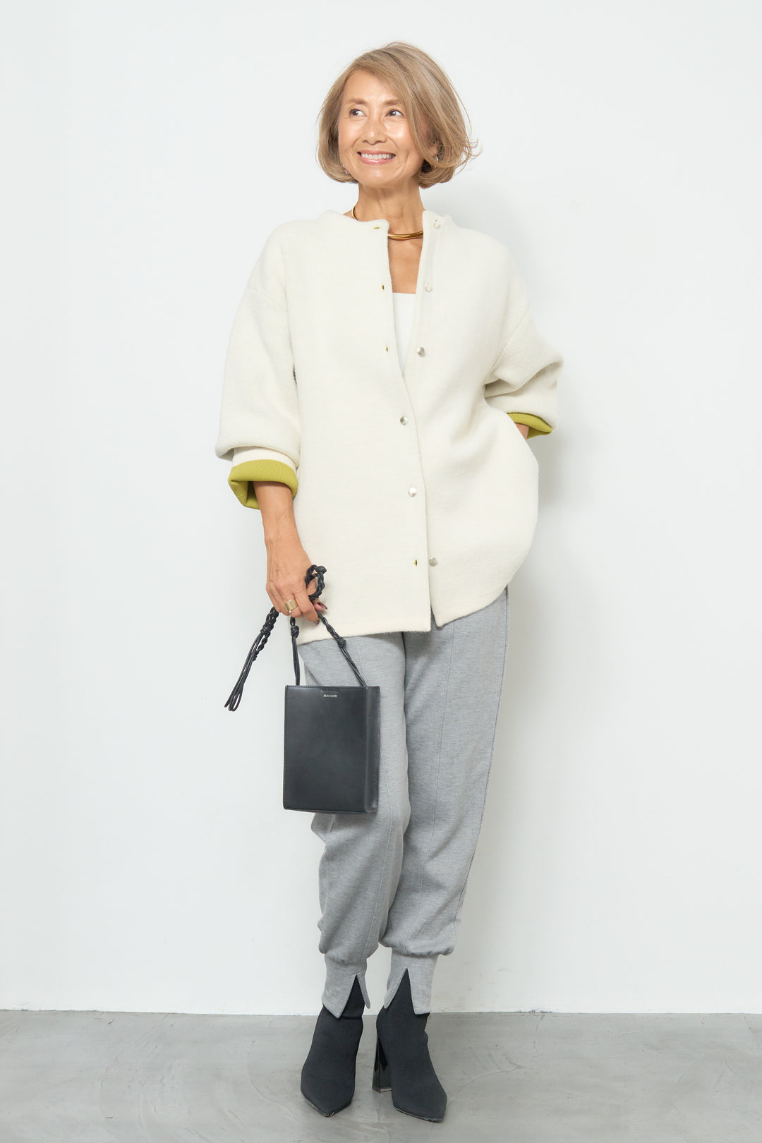 ダブルフェイスニットカーディガン