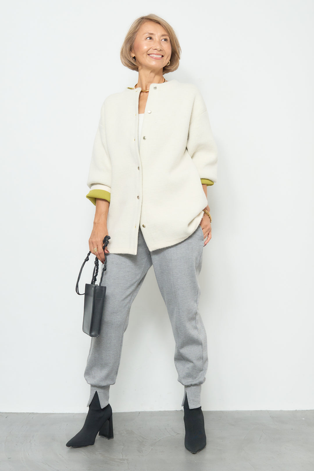 ダブルフェイスニットカーディガン