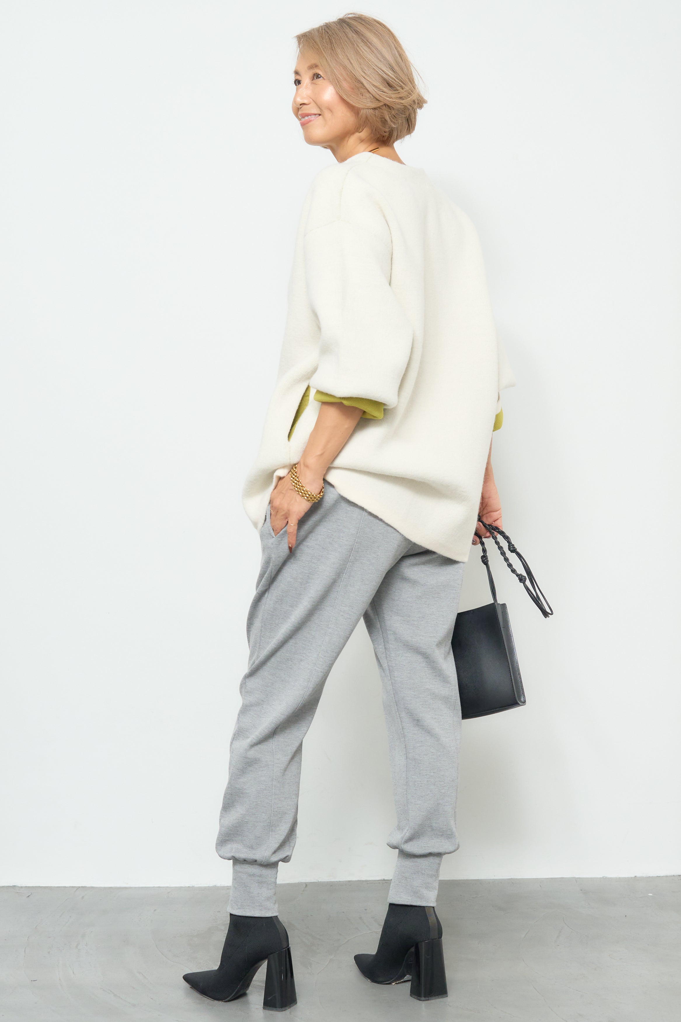 PLUS OTO.HA ダブルフェイスニットコート Omekashi コート アウター ダブルフェイスニットコート