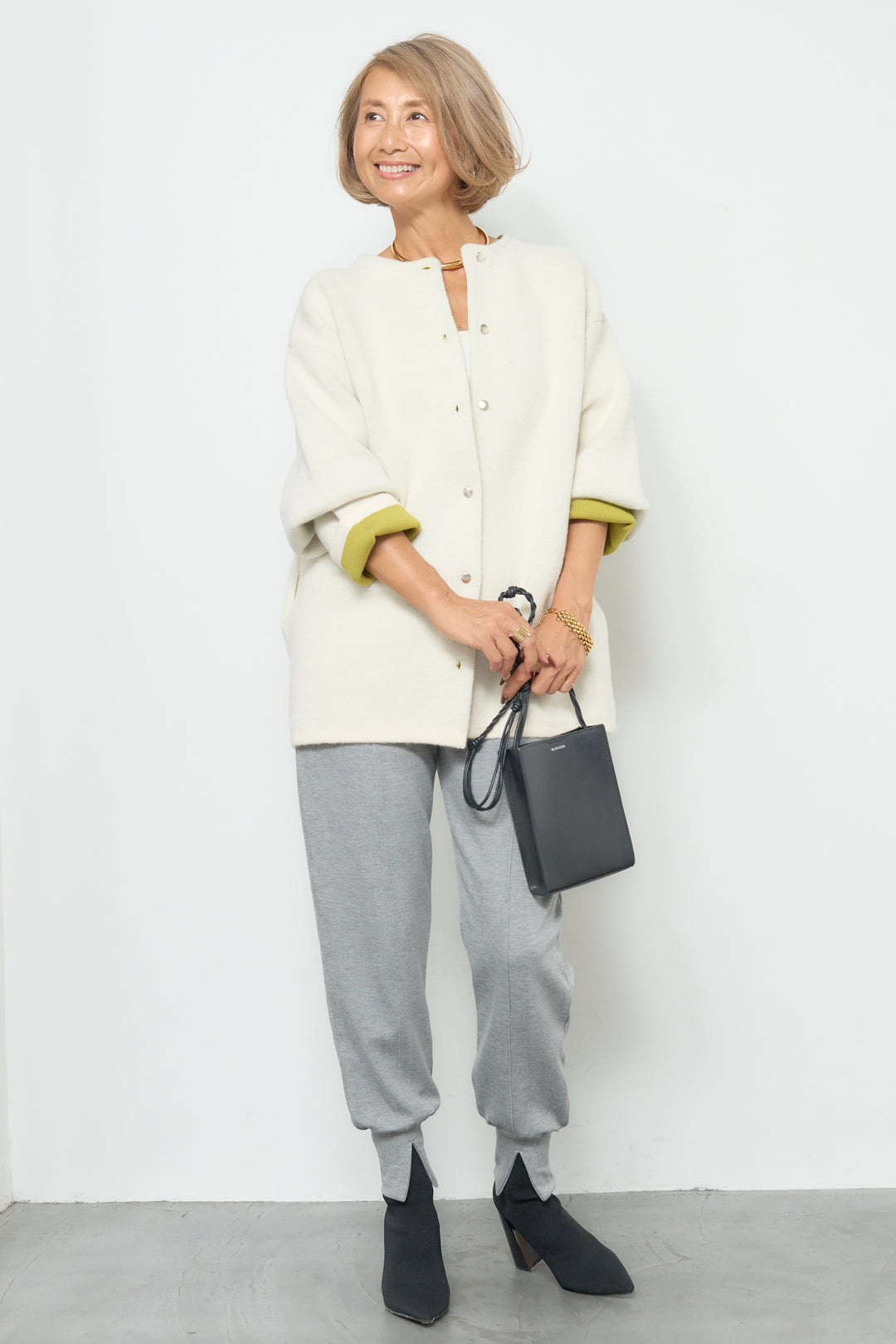 ダブルフェイスニットカーディガン