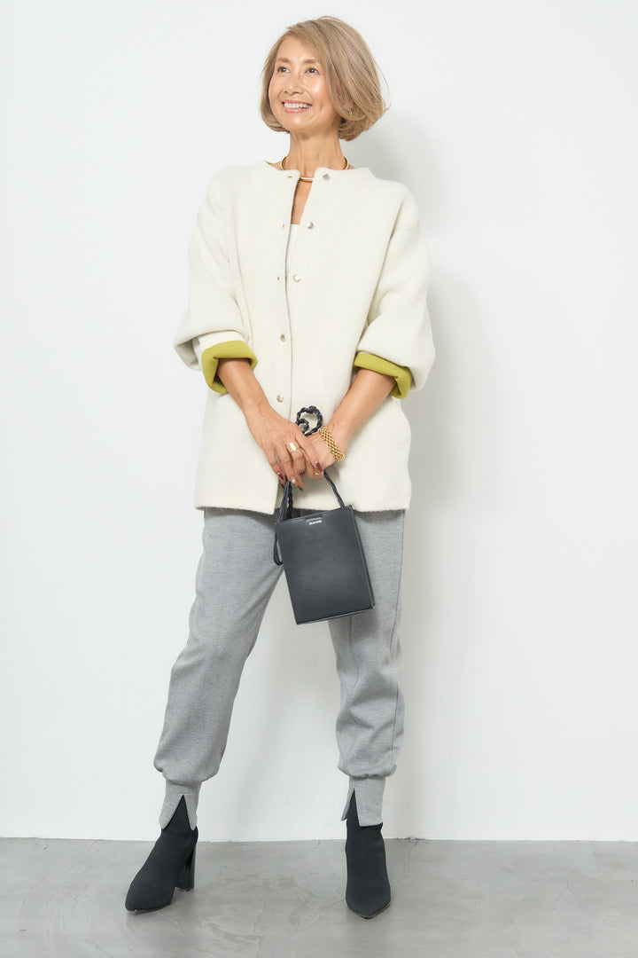 ダブルフェイスニットカーディガン