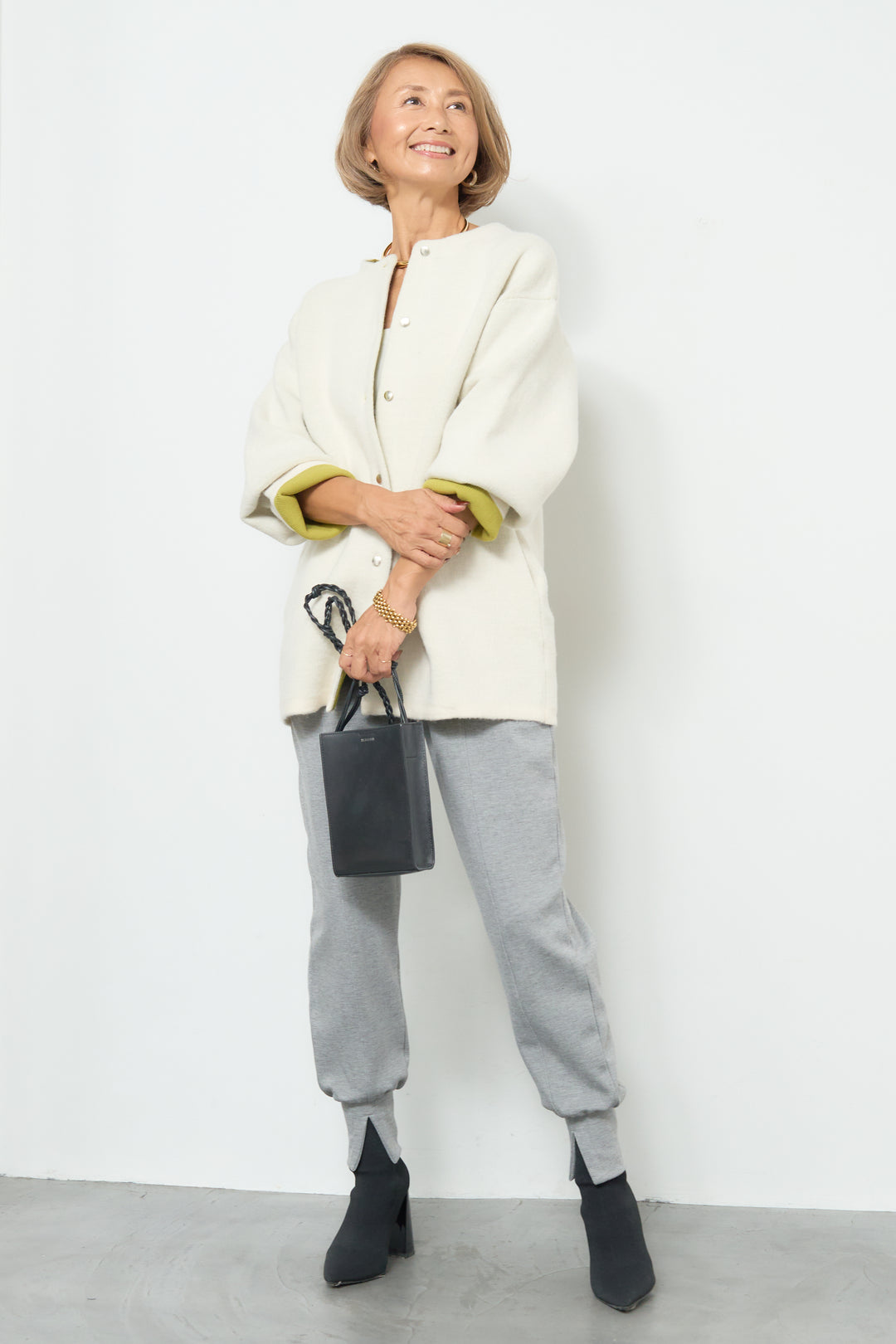 ダブルフェイスニットカーディガン