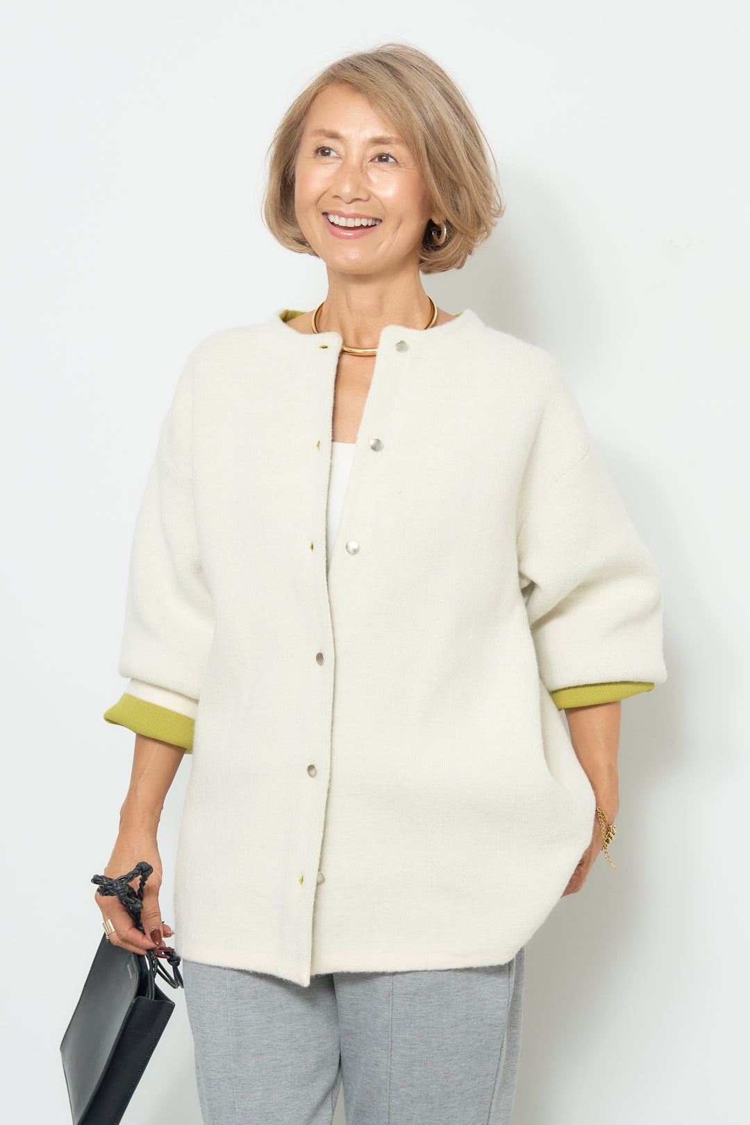 [SET]ダブルフェイスニットカーディガン+ライトダンボールジョガーパンツ(2set)