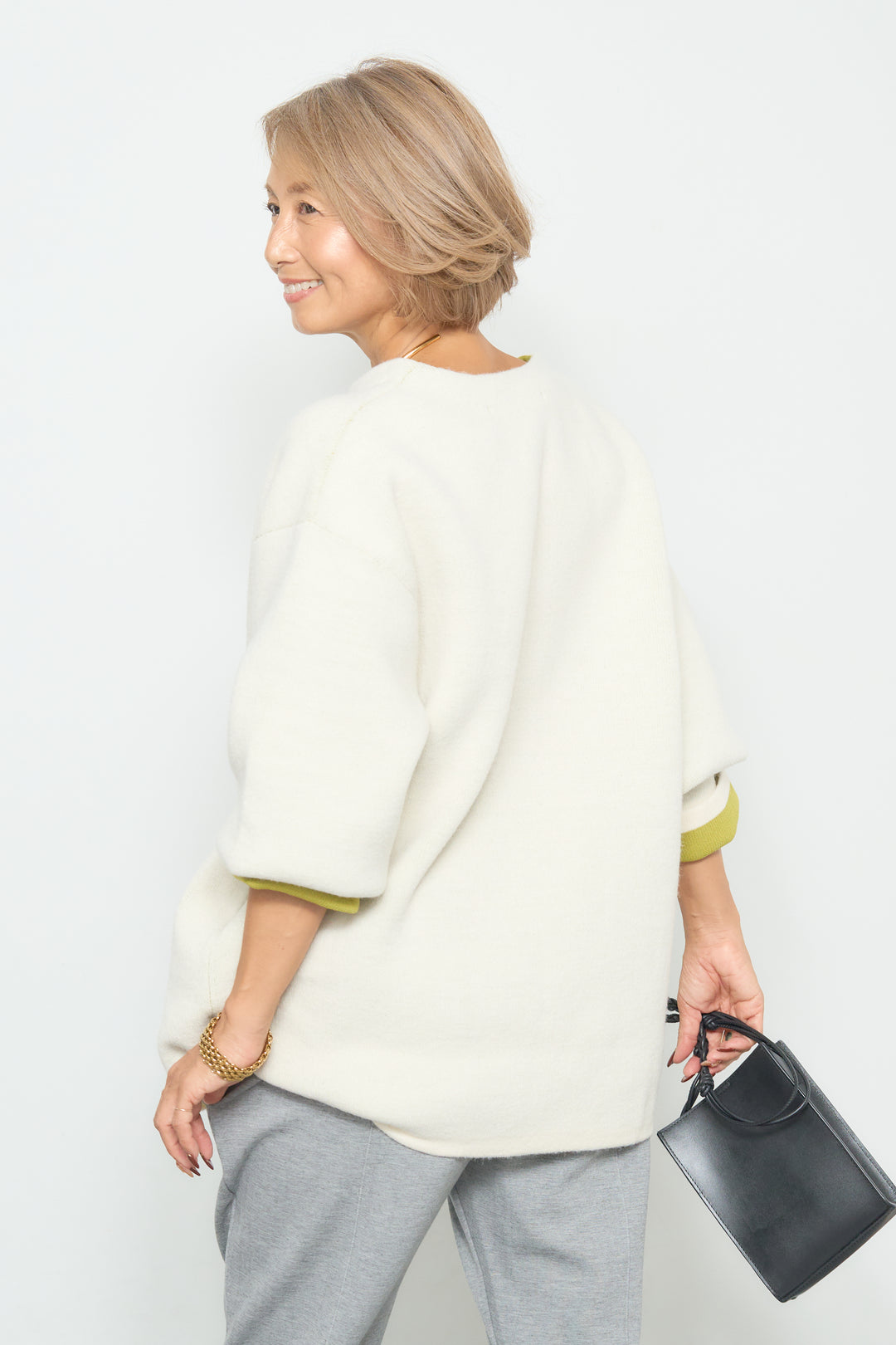 ダブルフェイスニットカーディガン