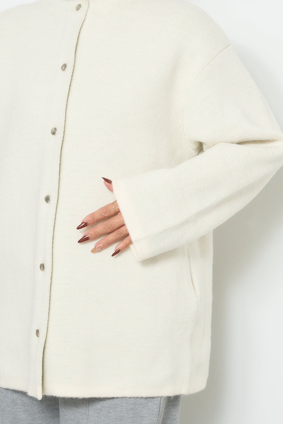 ダブルフェイスニットカーディガン