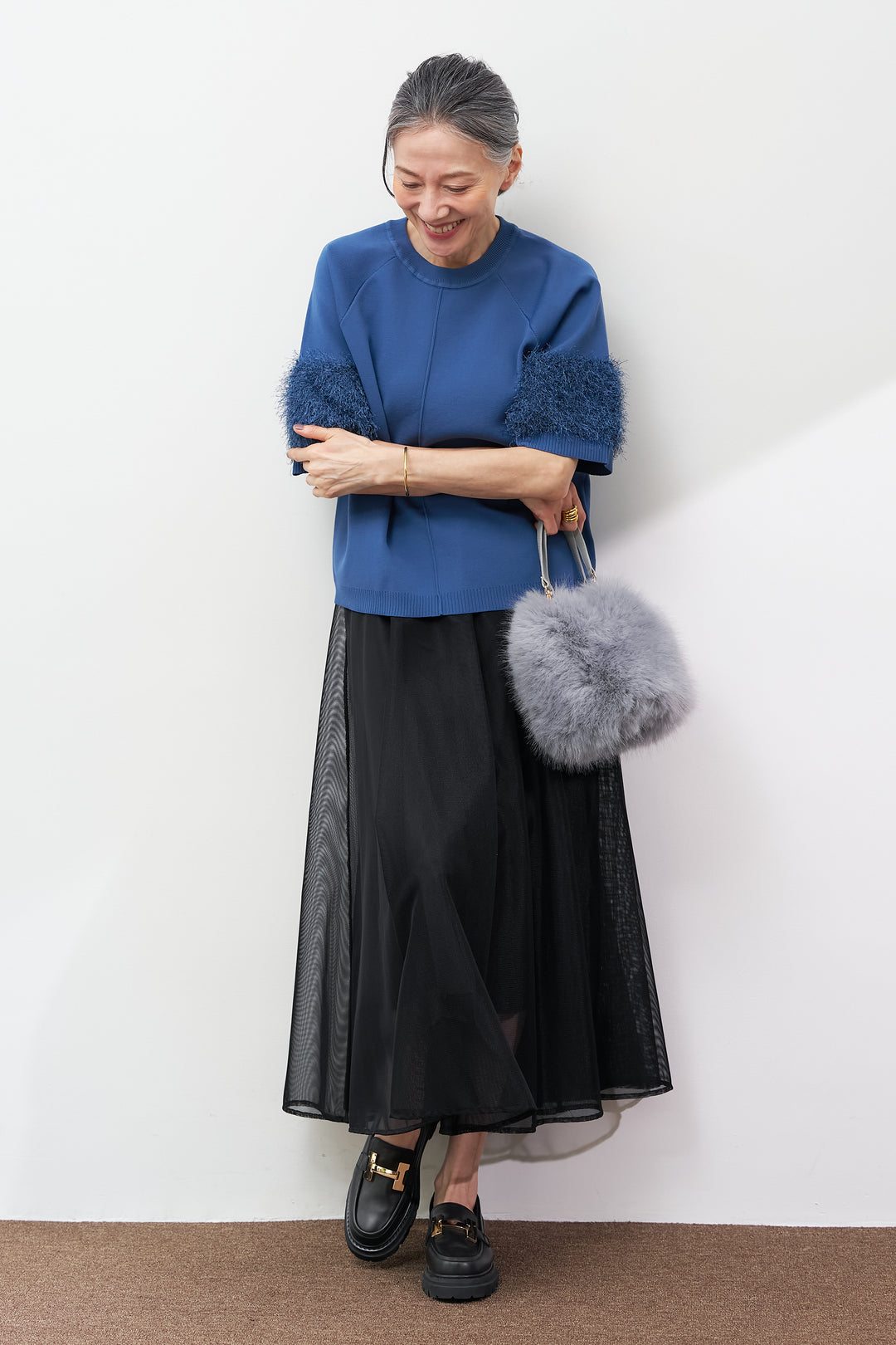 メッシュフレアスカート