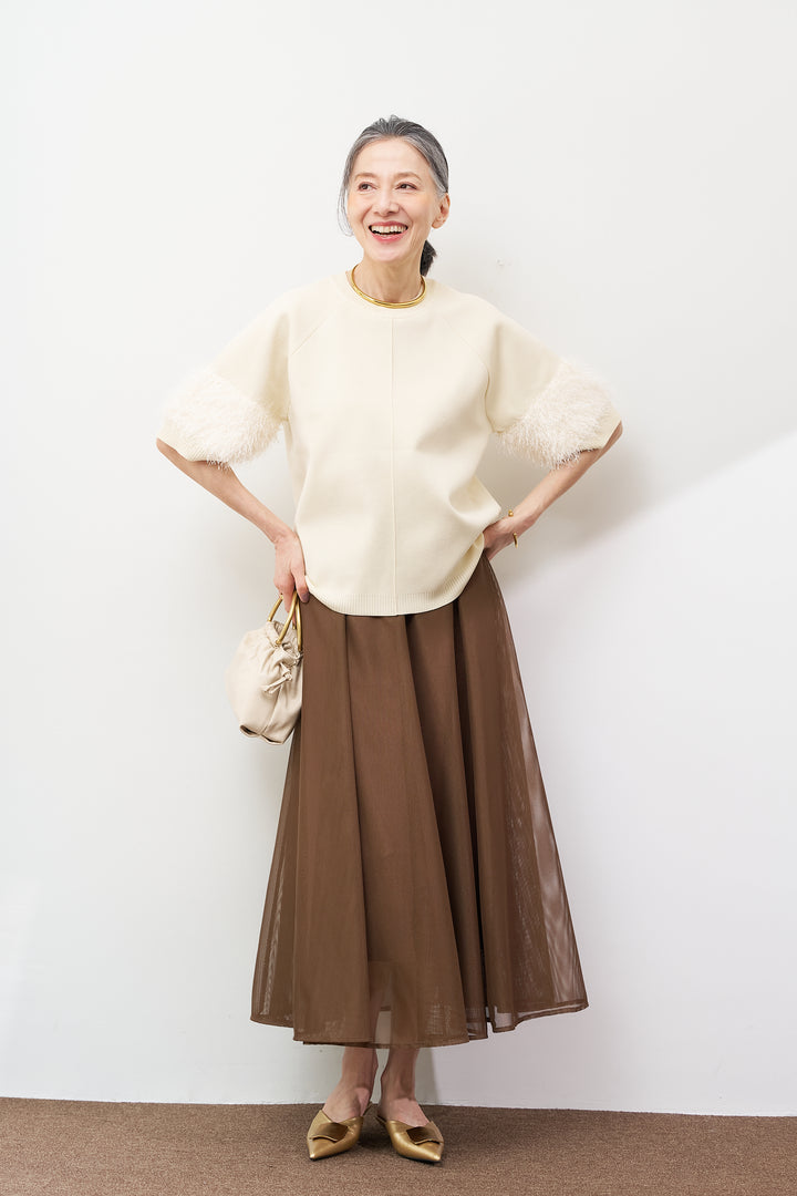 メッシュフレアスカート