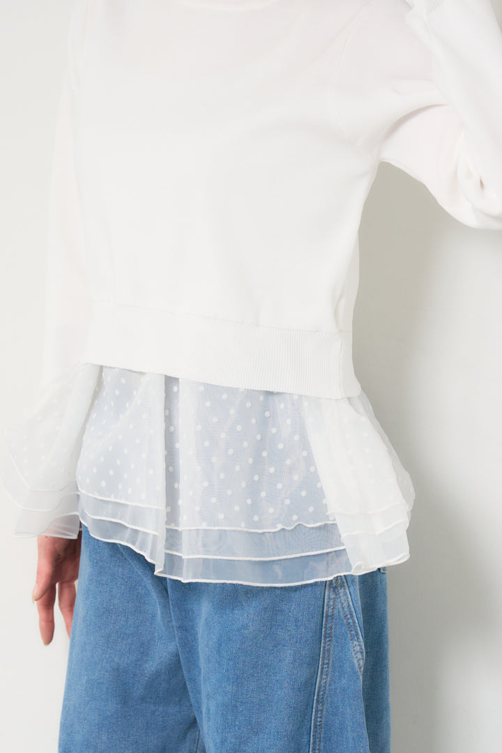 2WAYドットチュール切替プルオーバー