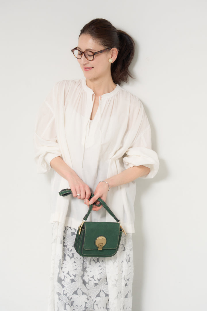 裾レースロング丈チュニック