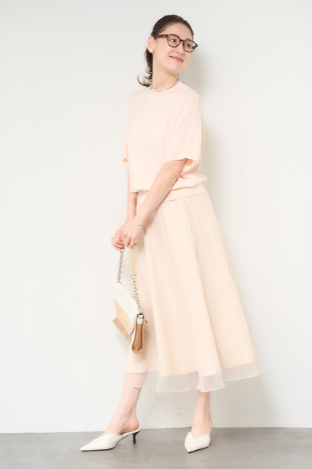 シアーチュールフレアスカート