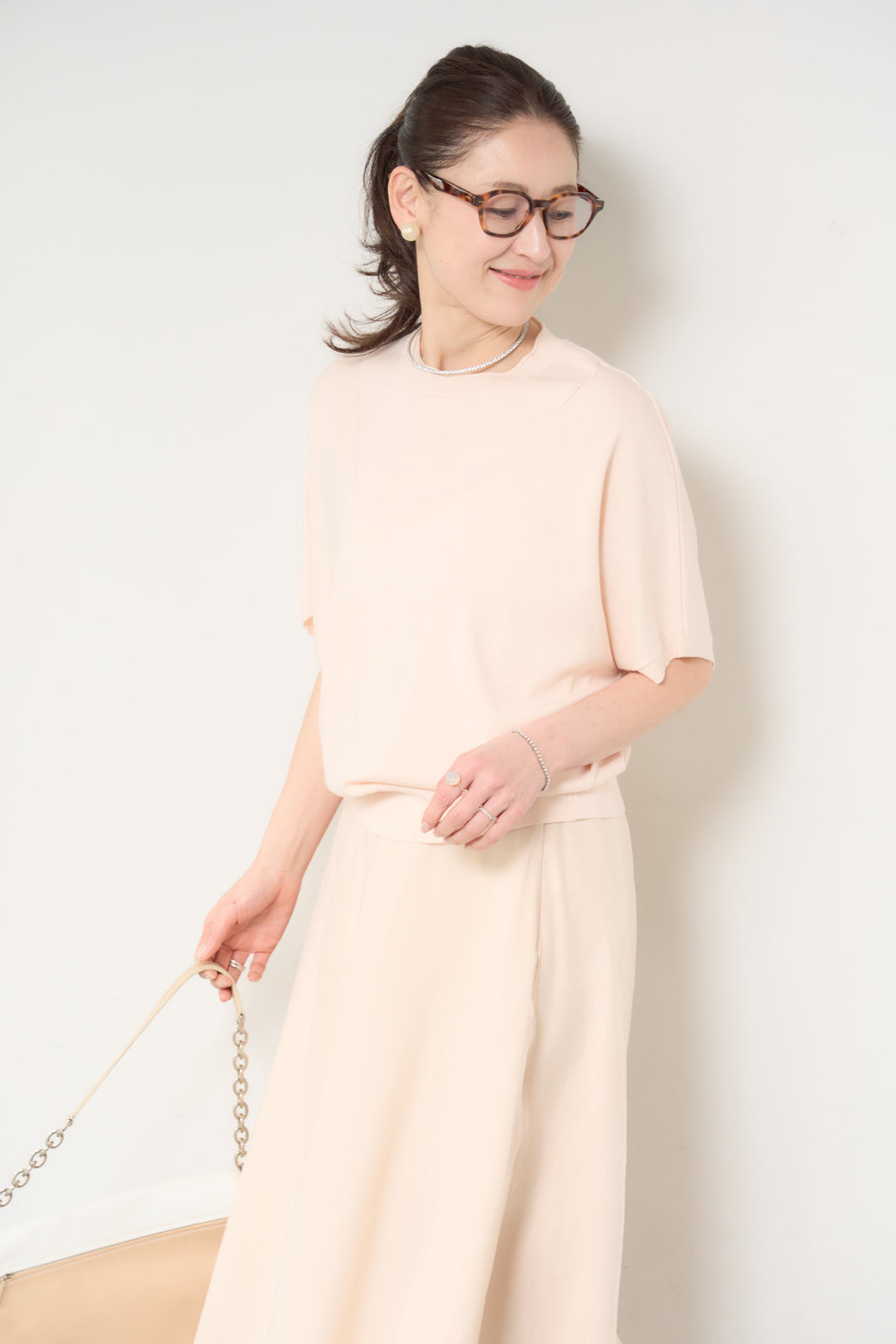 ドルマンショートスリーブニット