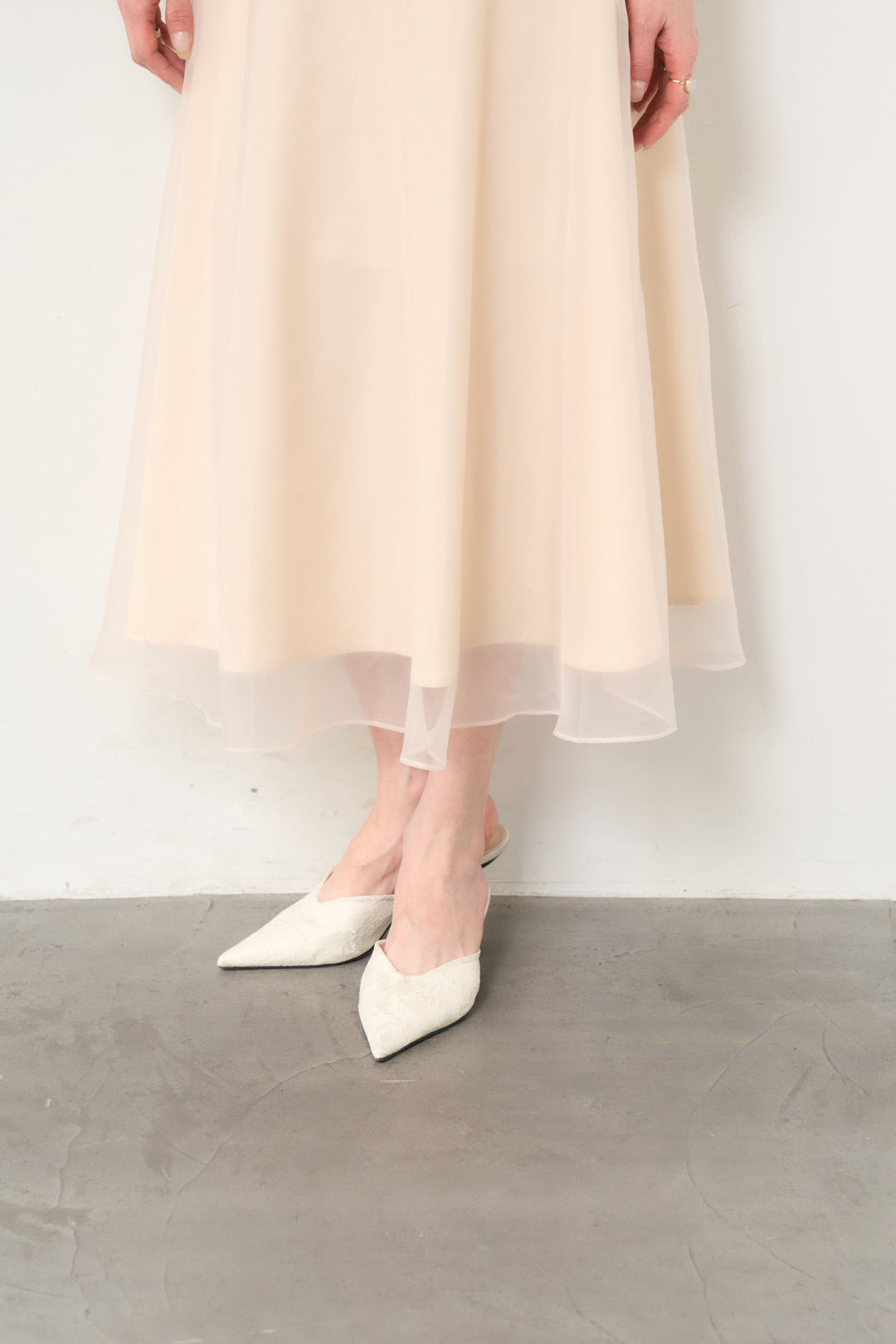 シアーチュールフレアスカート