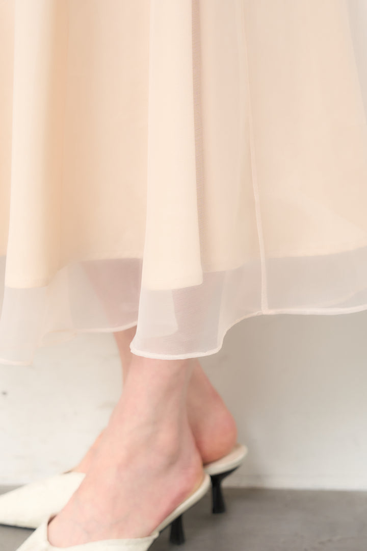シアーチュールフレアスカート