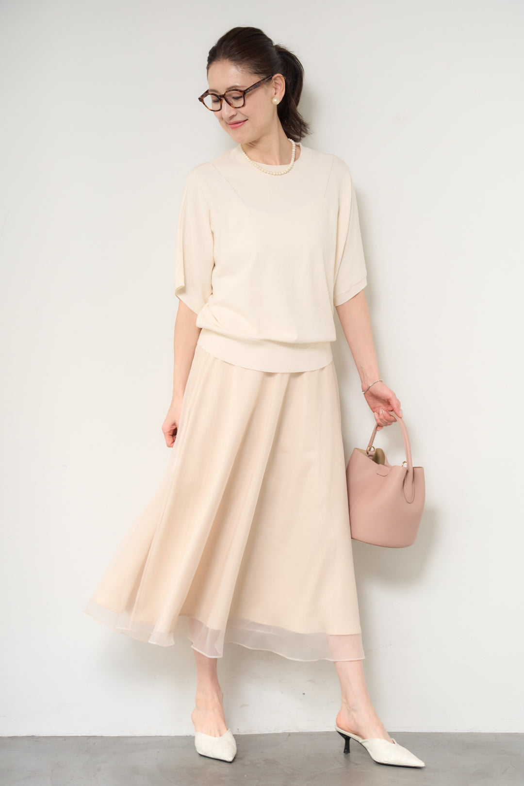 シアーチュールフレアスカート