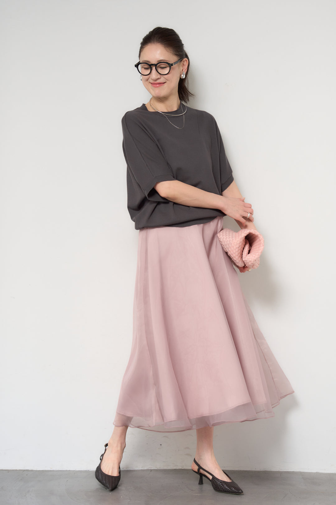 シアーチュールフレアスカート