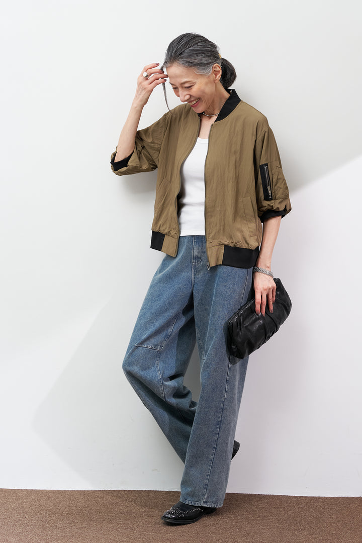 MA-1ハーフスリーブブルゾン