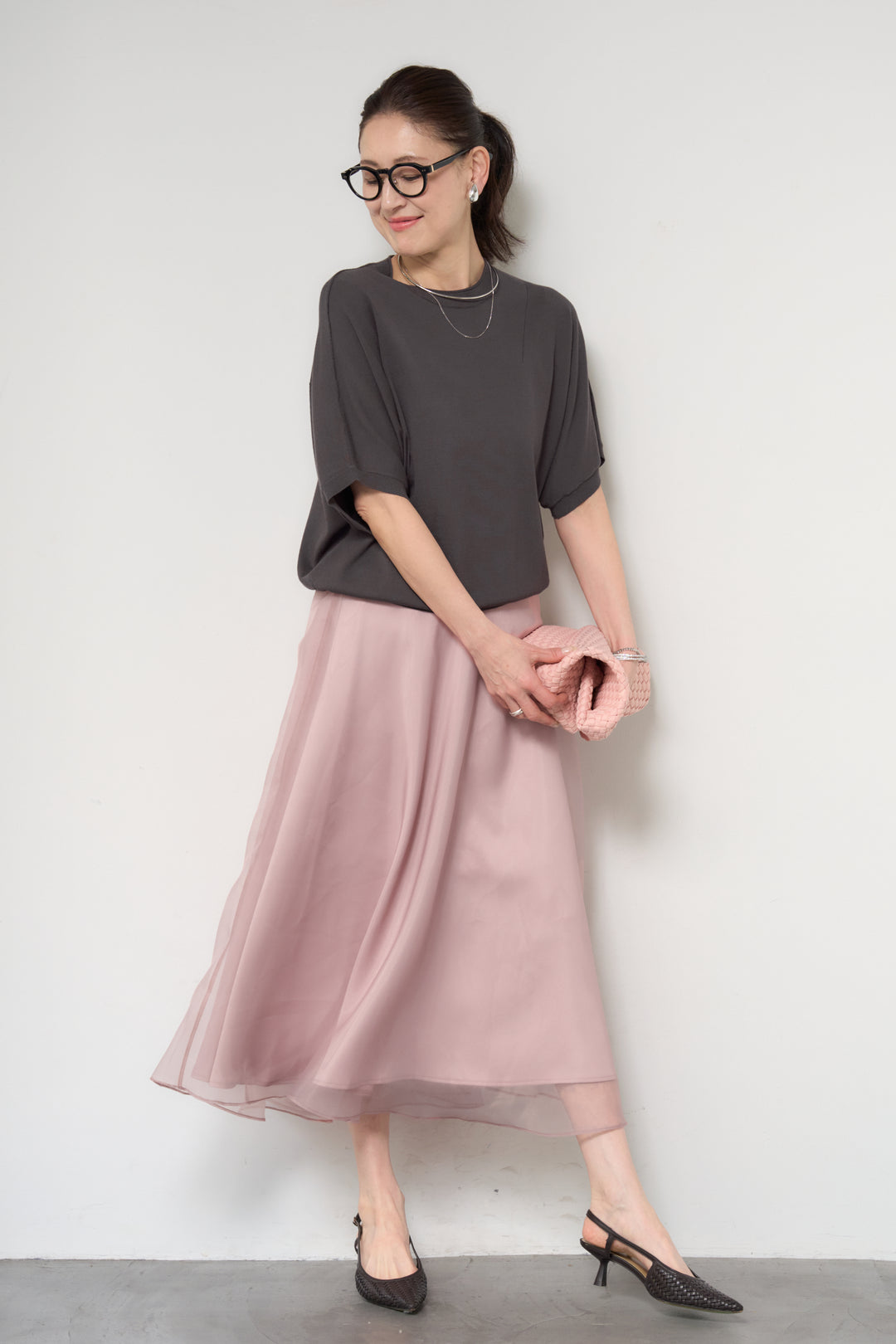 シアーチュールフレアスカート